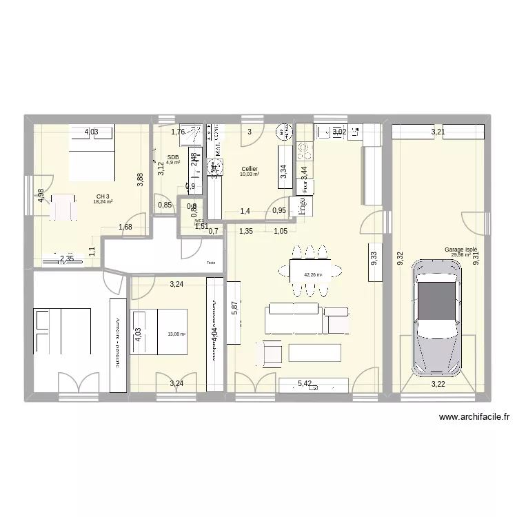 Maison au 60e 04 01 2026 14h21. Plan de 7 pièces et 120 m² Maison au 60e 04 01 2026 14h21. Plan de 7 pièces et 120 m²