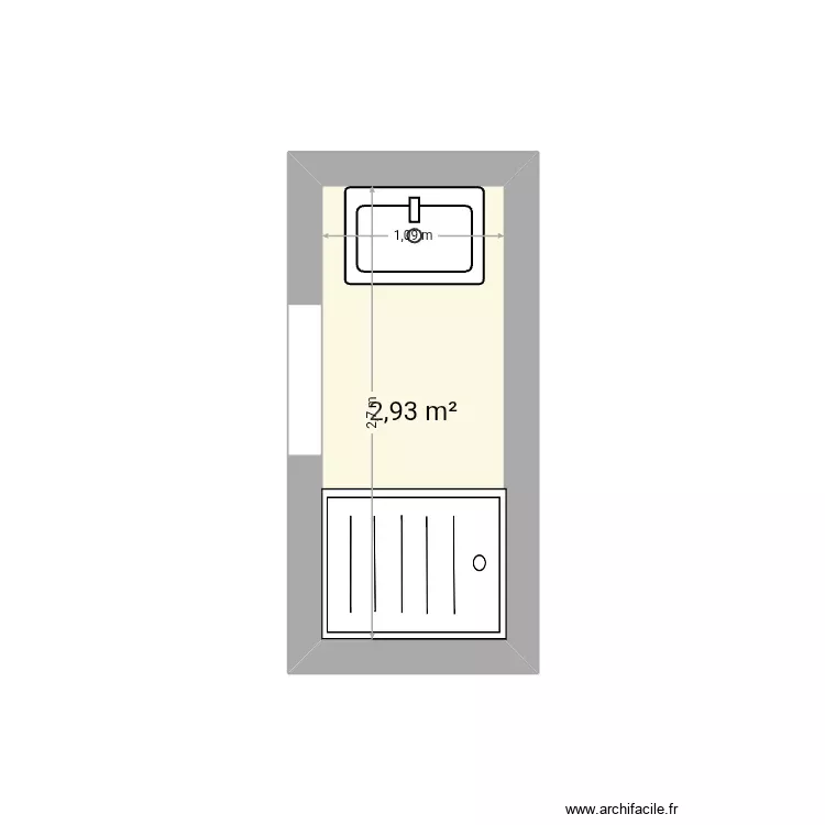 Sous sol leyla. Plan de 1 Pièce et 3 m² Sous sol leyla. Plan de 1 Pièce et 3 m²