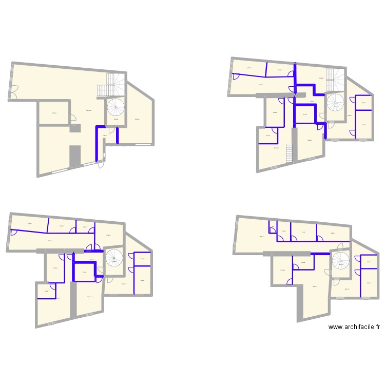 ALES 16 PROPOSITION. Plan de 46 pièces et 715 m2