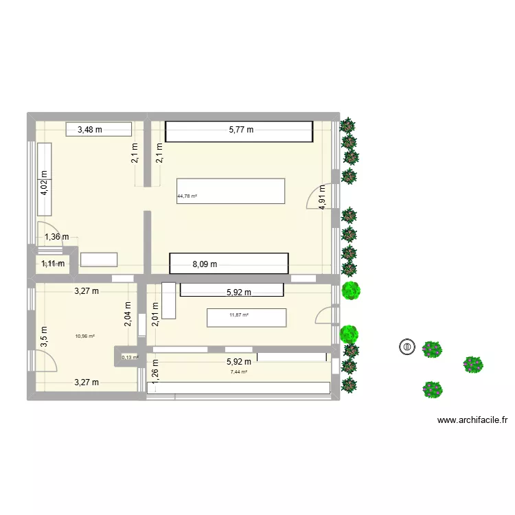 la rose d'or. Plan de 6 et 76 m² la rose d'or. Plan de 6 et 76 m²