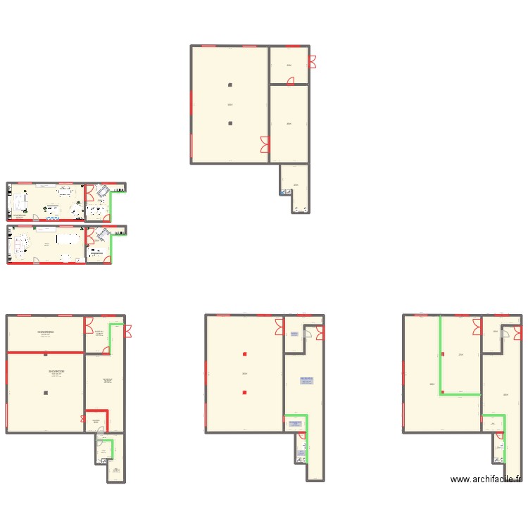 la cuisine. Plan de 26 pièces et 1482 m2