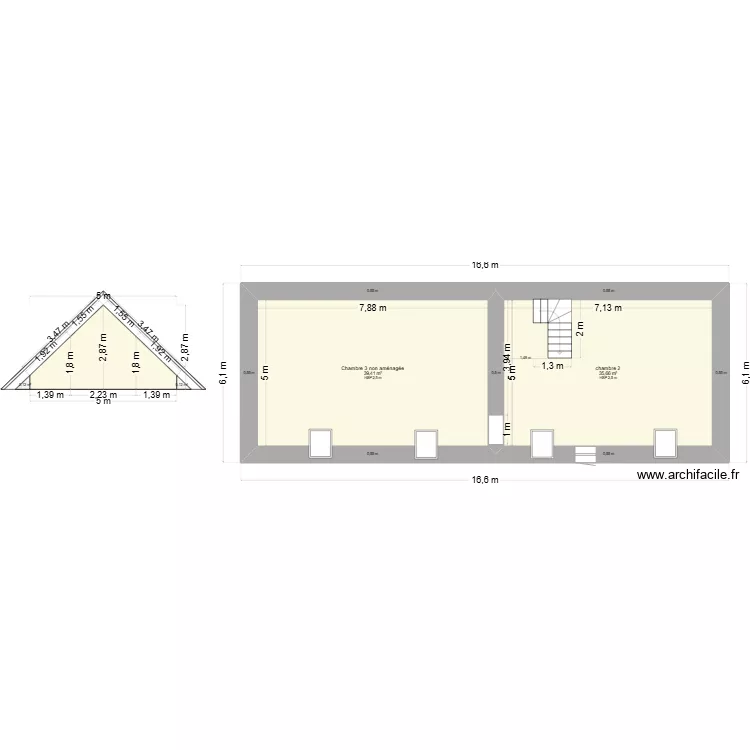 M.Salach &eacute;tage. Plan de 