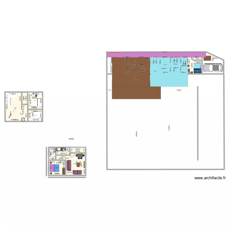 Plan GM. Plan de 58  et 550 m²