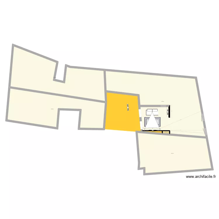 39 juillet. Plan de 6 pièces et 281 m²