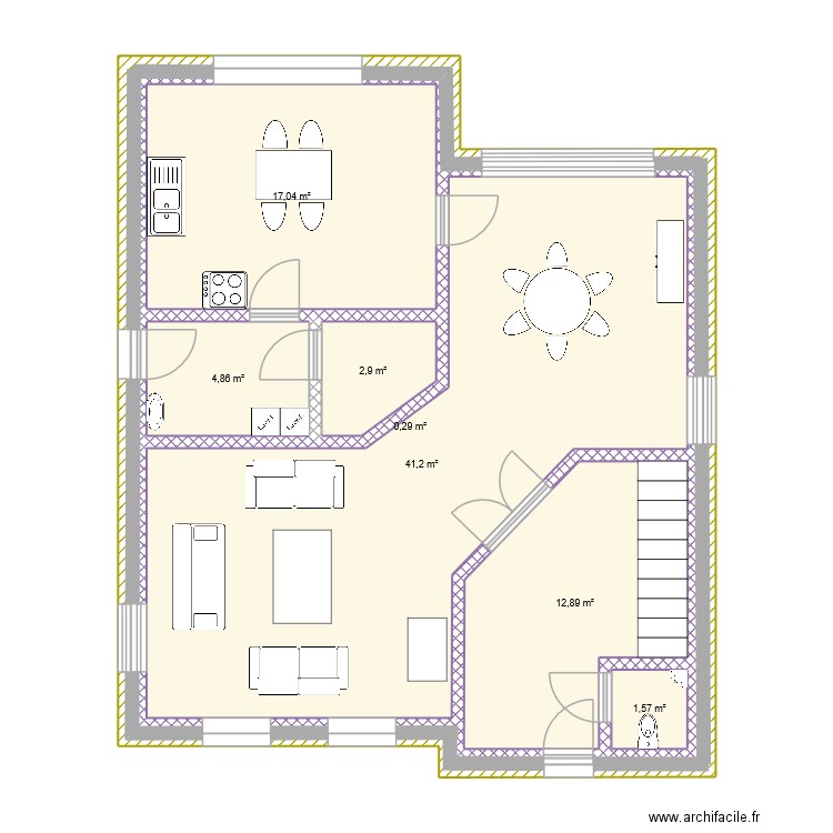 plan theio. Plan de 7 pièces et 176 m2