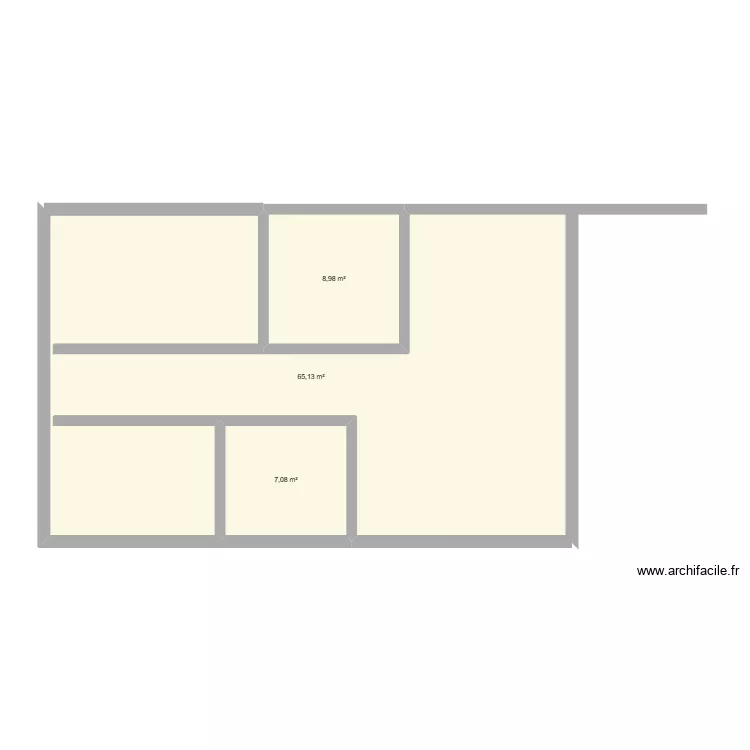 plan 1. Plan de 3  et 81 m²