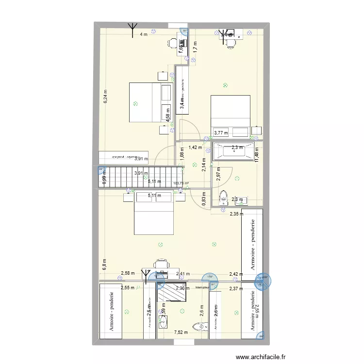 etage coullons pour elec. Plan de 