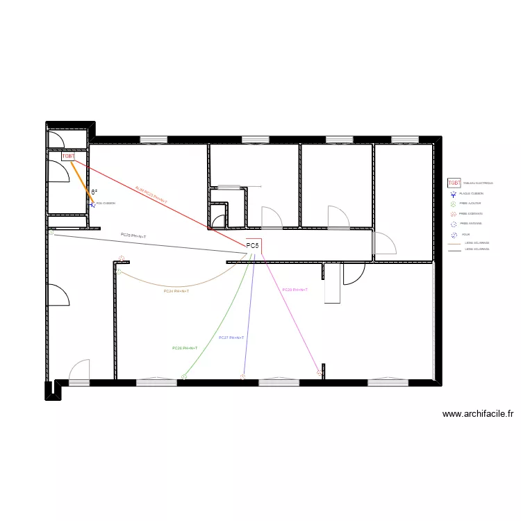 JACQUET PC5. Plan de 
