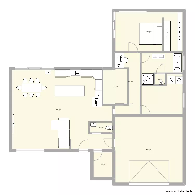 2&egrave;me croquis. Plan de 
