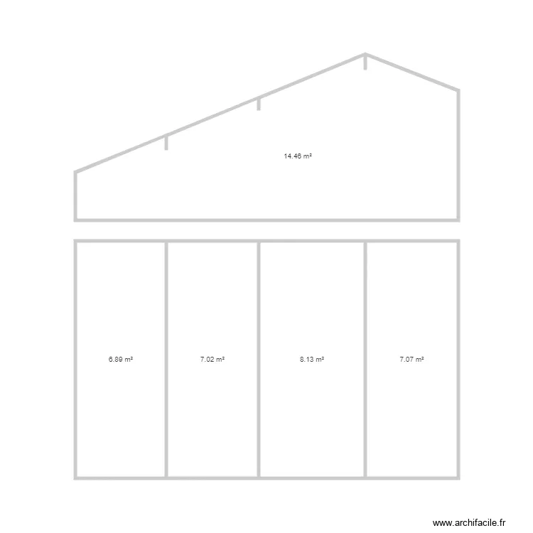 combles1. Plan de 5 et 44 m² combles1. Plan de 5 et 44 m²