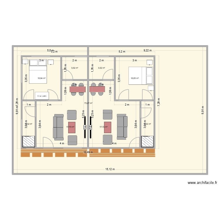 gilles2. Plan de 9 pièces et 143 m2