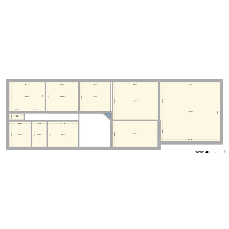 AVP 1. Plan de 11 pièces et 198 m2