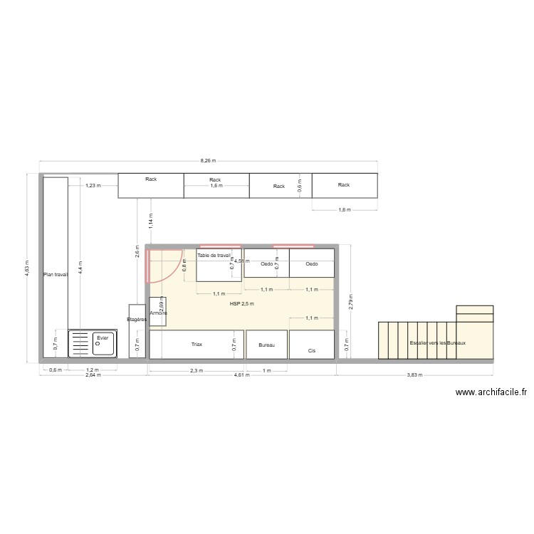 PLAN Lab_INGELCIS LAB. Plan de 1 pièce et 12 m2