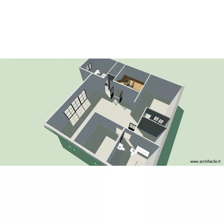 dar. Plan de 5 Pièces et 139 m²