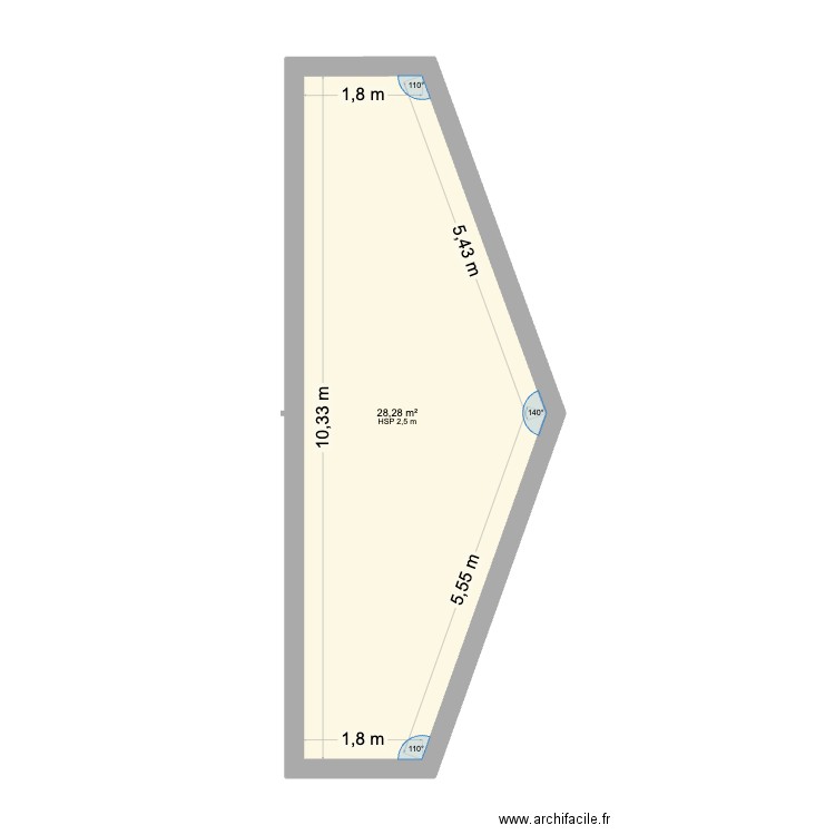 plan torcieu etages COUPE AVEC DECROCH2 DE SOL. Plan de 1 pièce et 28 m2