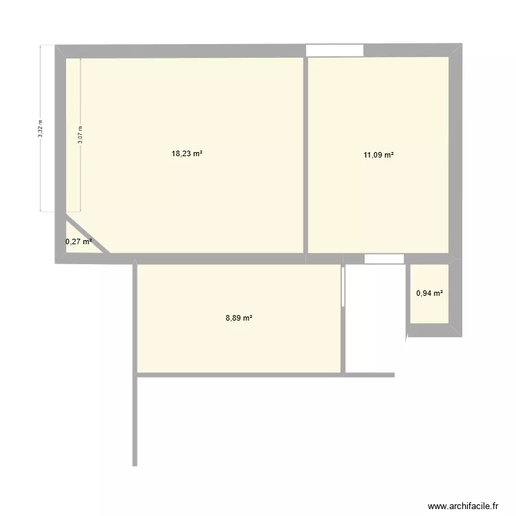MARNE. Plan de 5 et 39 m² MARNE. Plan de 5 et 39 m²