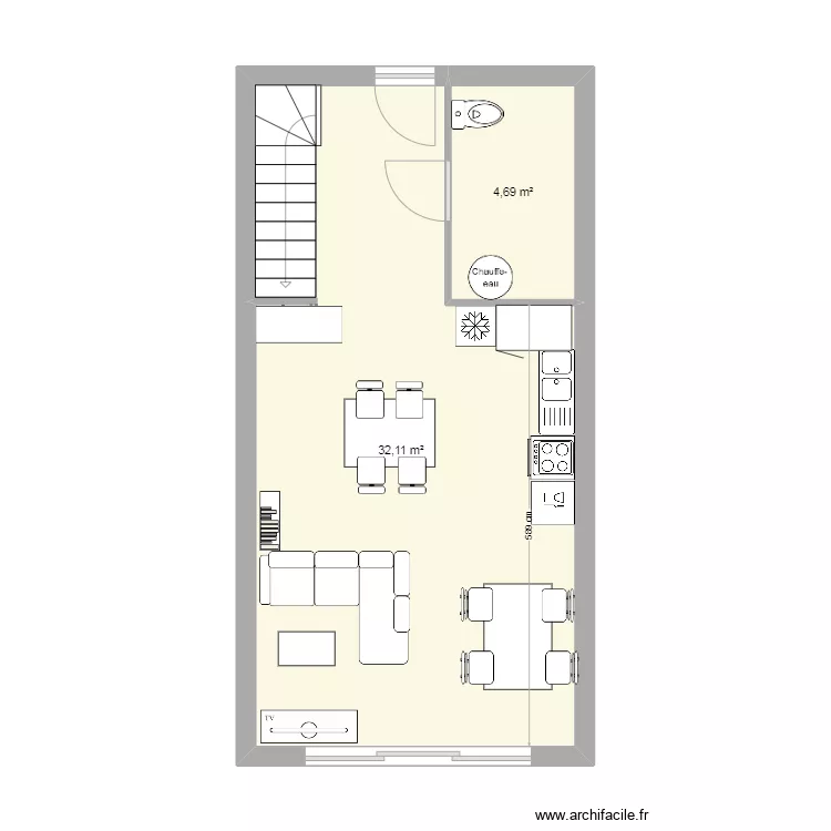 Appartement Hauteville. Plan de 