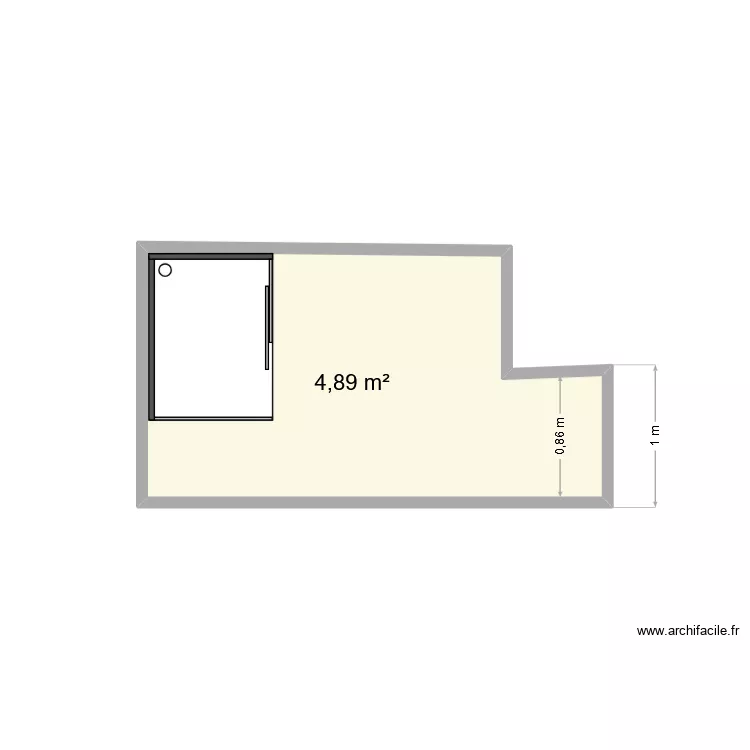 salle de bain. Plan de 1 et 5 m² salle de bain. Plan de 1 et 5 m²