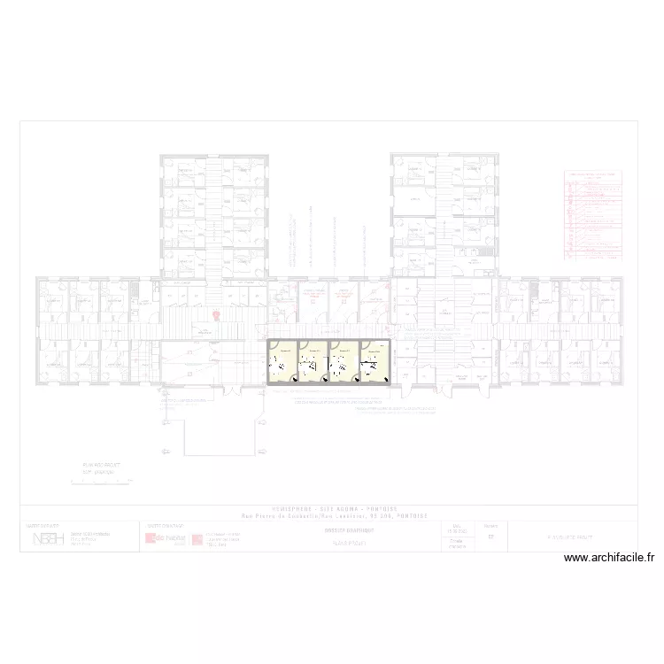 Bureau HUAS  Pontoise. Plan de 
