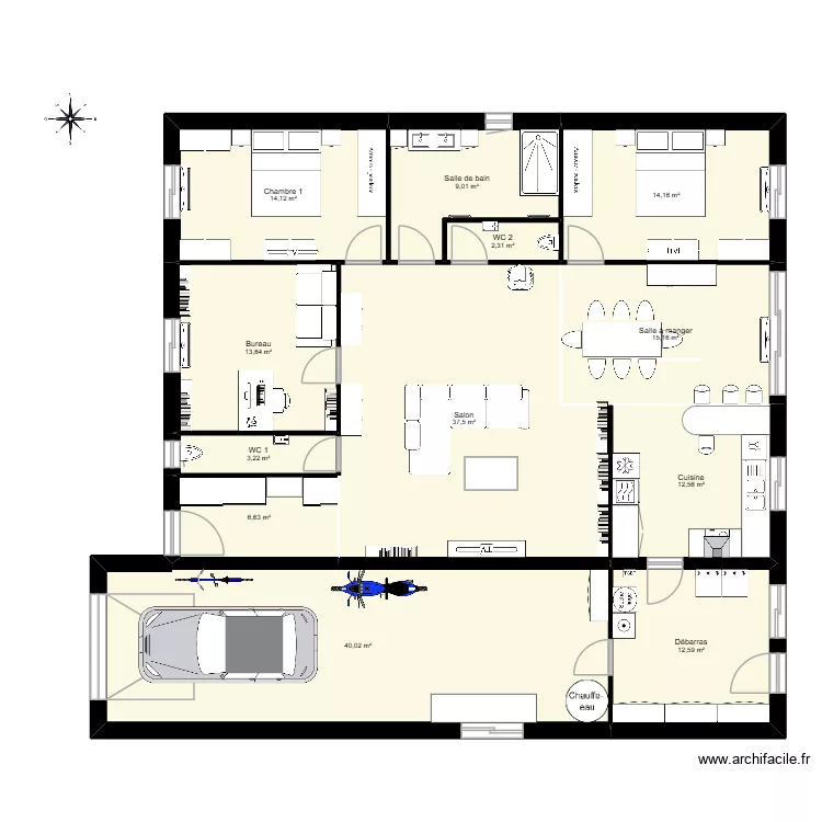 maison 14 FESSEL. Plan de 12  et 181 m²