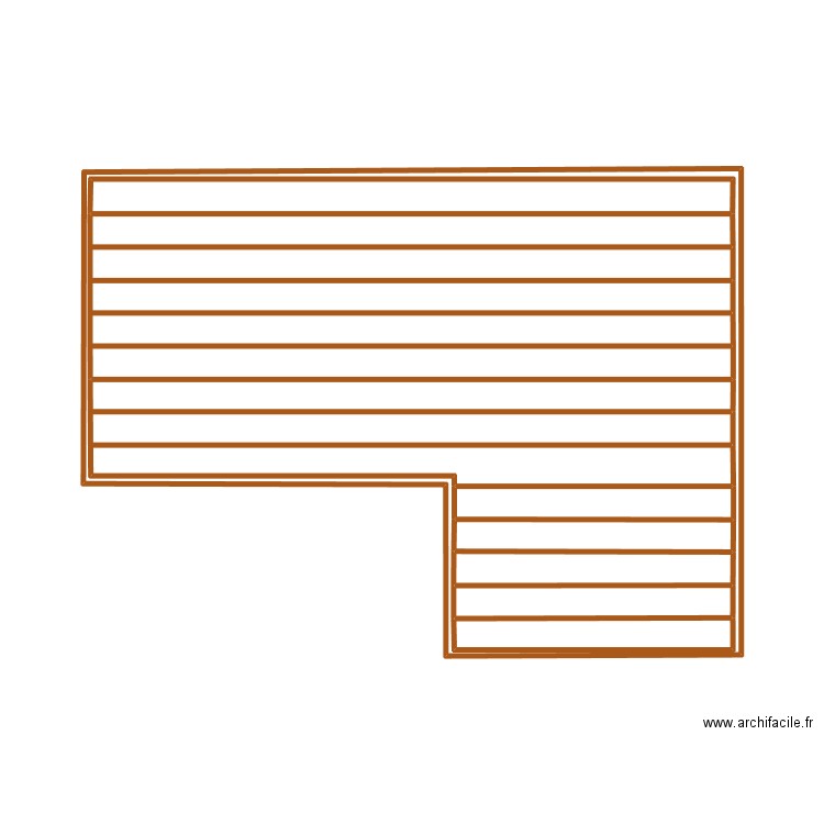 plan terasse. Plan de 8 pièces et 31 m2