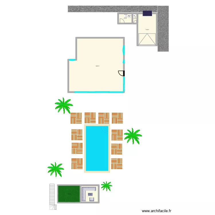 extérieur. Plan de 6 et 129 m² extérieur. Plan de 6 et 129 m²
