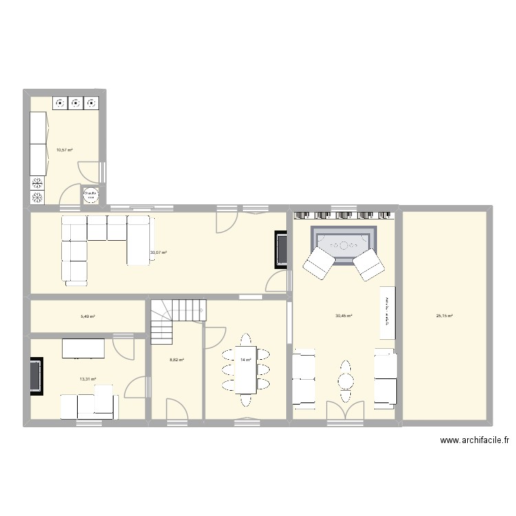 Maison Courtin - Soizé. Plan de 8 pièces et 138 m2