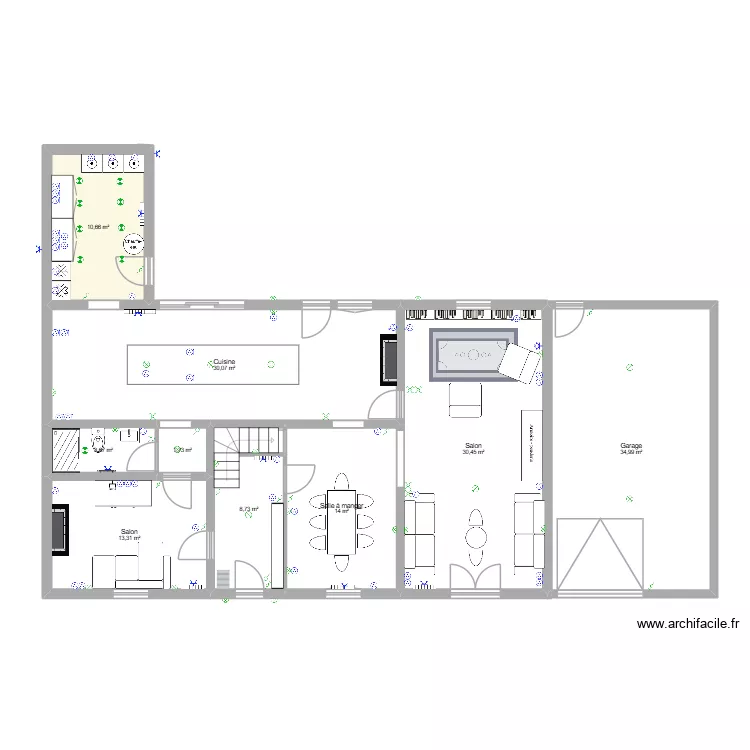 Maison Courtin - Soiz&eacute;. Plan de 9 pièces et 148 m²