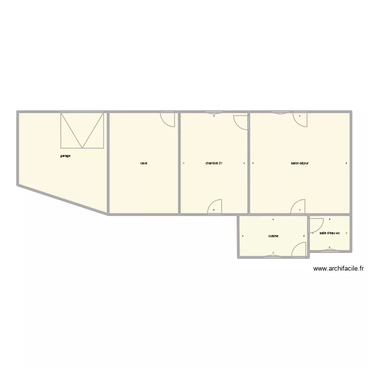 BAUJAULT / GIRAUD pb. Plan de 6  et 113 m²