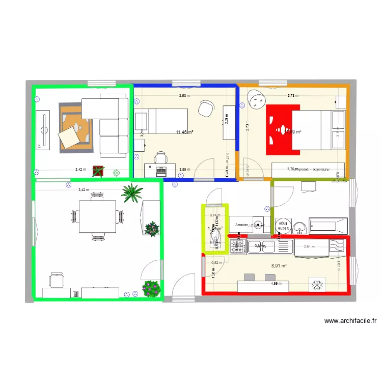 APPART PERPI 3. Plan de 