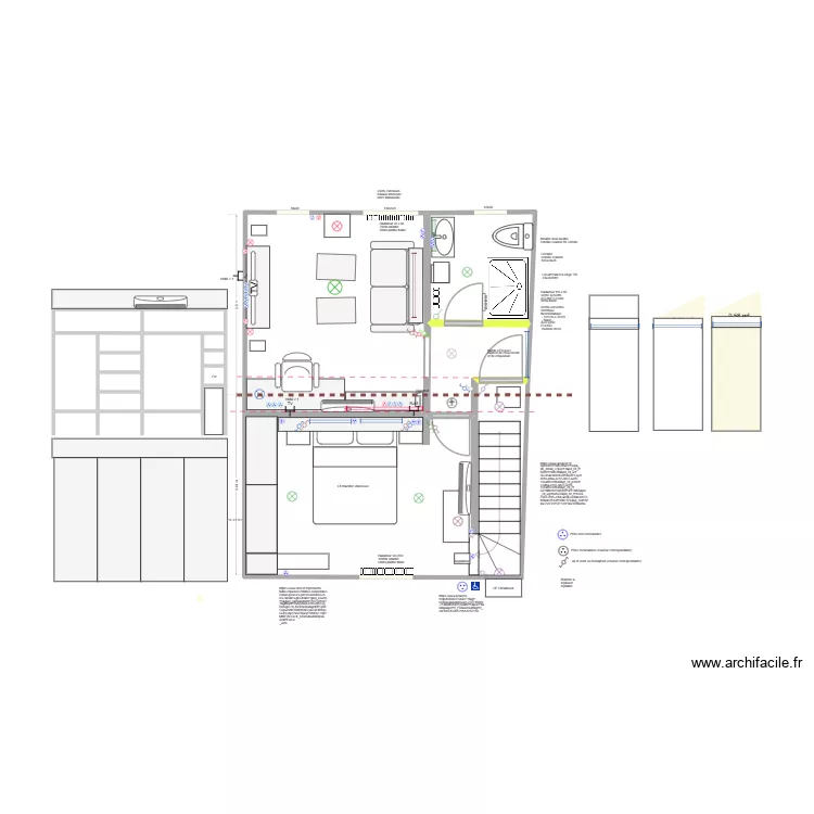 test&micro;* Remise:  2 chambres + SDB projet 3/apr&egrave;s la vente bis. Plan de 16 Pièces et 43 m²