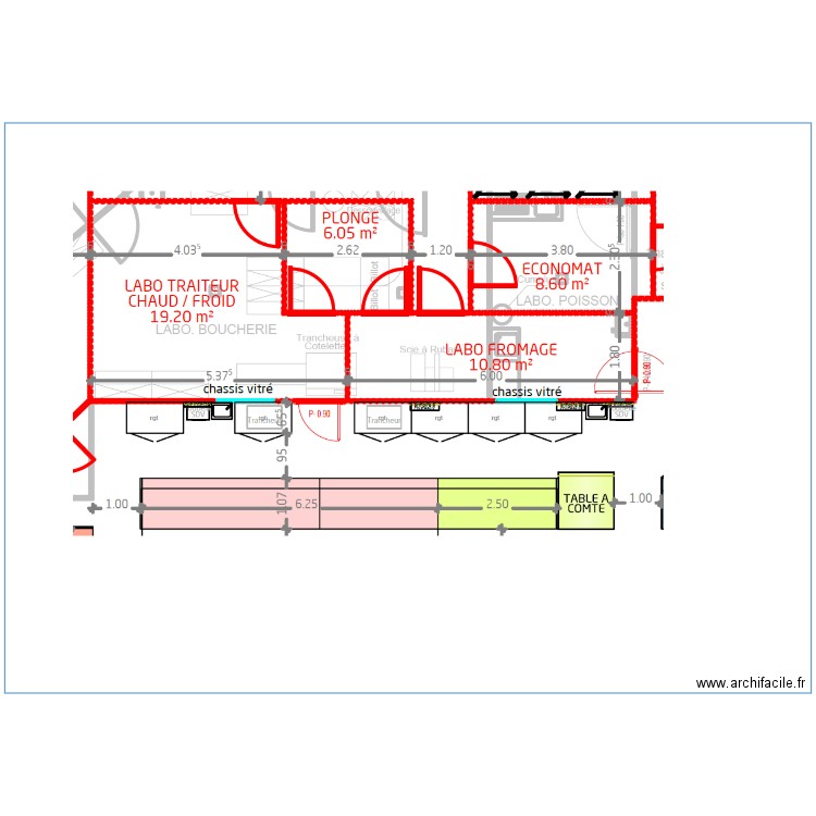 Labo CTT FC SU Loisin. Plan de 0 pièce et 0 m2