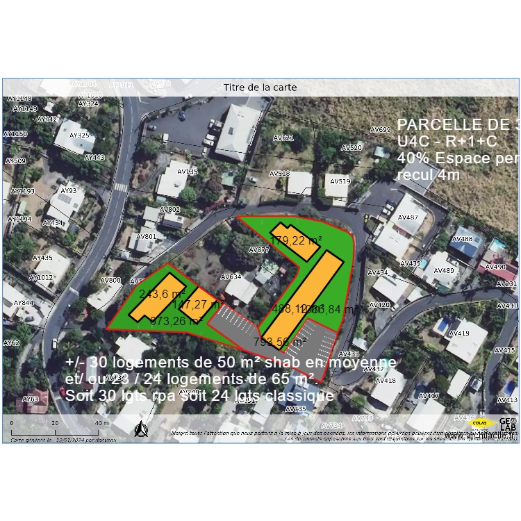 LE GARNISSON . Plan de 7 pièces et 4062 m2