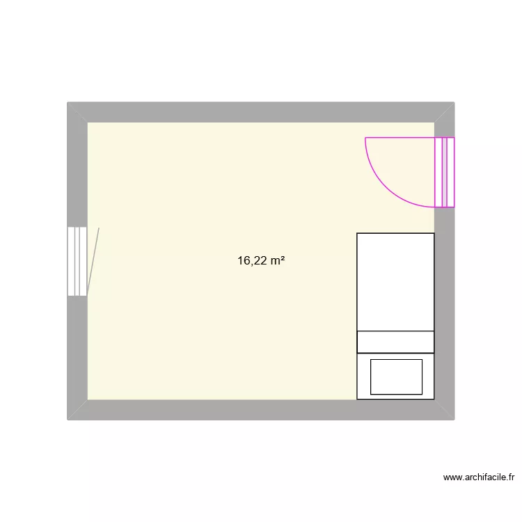 maximele bg. Plan de 1  et 16 m²