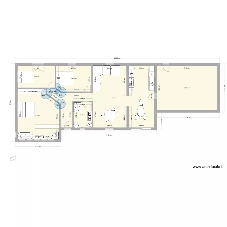 SARLAT 176 ARMAND 01 MEUBLE. Plan de 