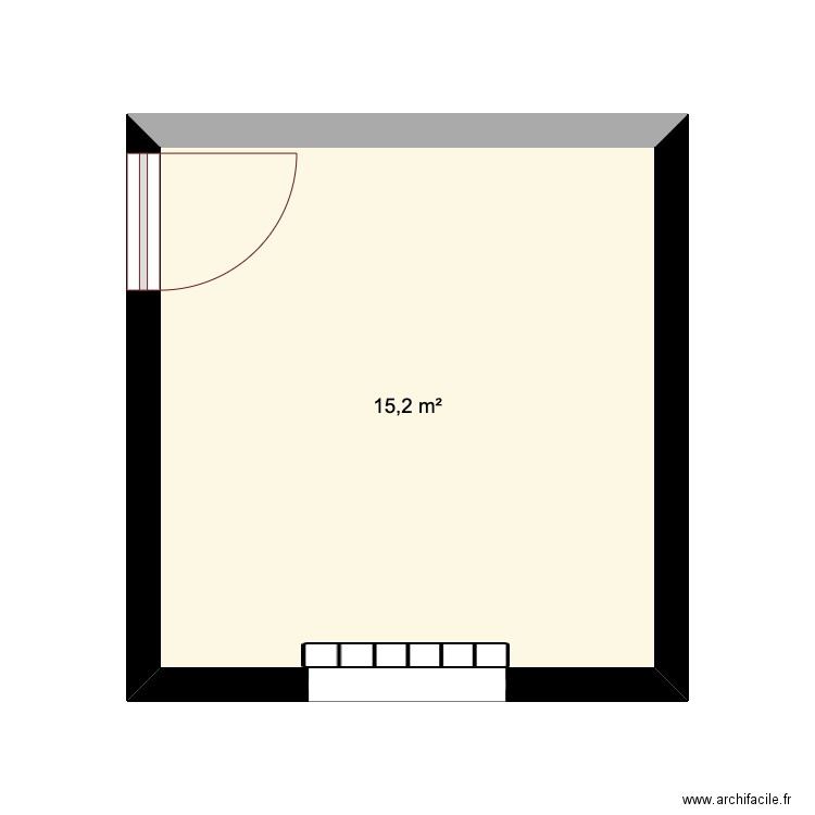 chambre 21, 337. Plan de 1 pièce et 15 m2