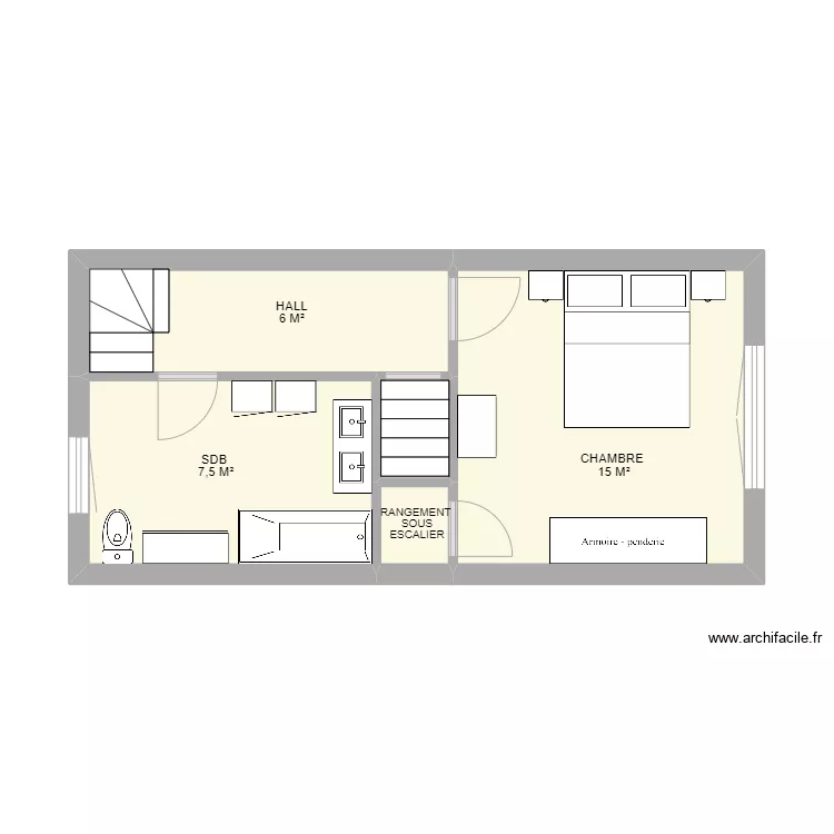 1er ETAGE ELLEZELLES. Plan de 