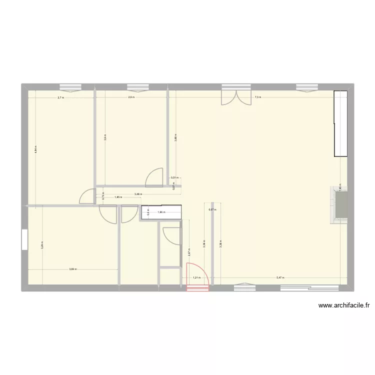 Reaumont P1. Plan de 7  et 101 m²