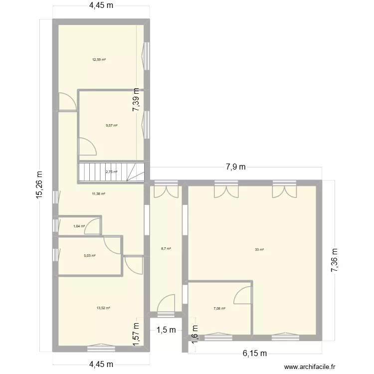 DECUREY. Plan de 10  et 105 m²