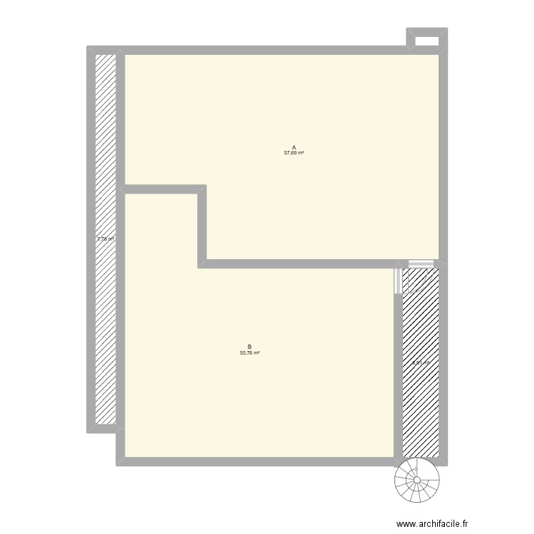 mondher2. Plan de 4 pièces et 128 m2