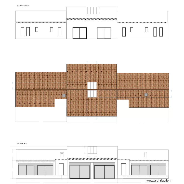 plan de toiture projet&eacute;. Plan de 