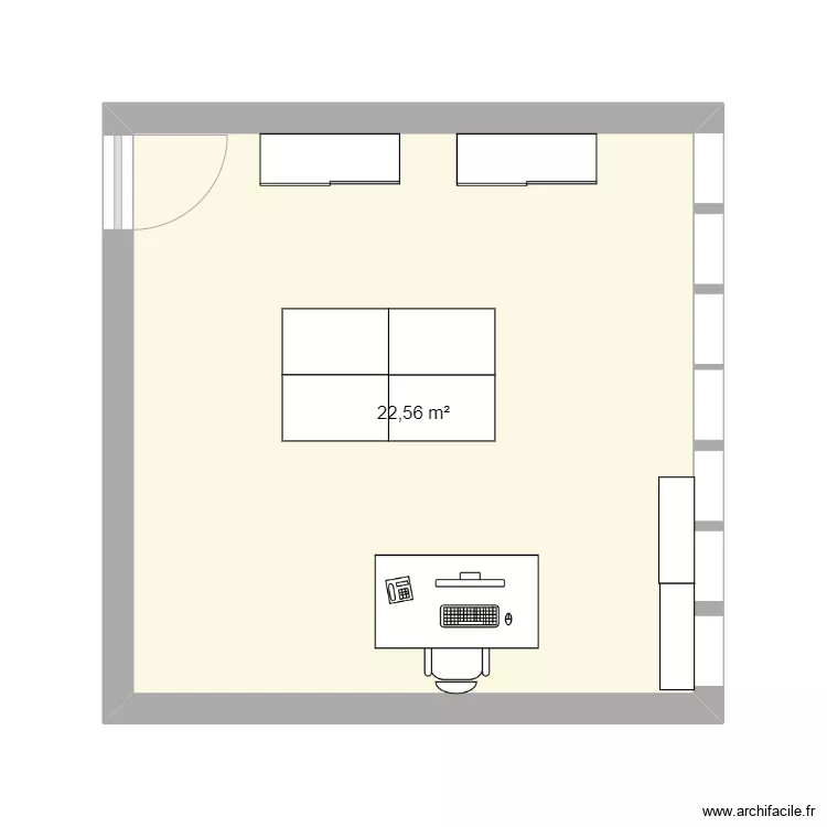 salle formation drap. Plan de 