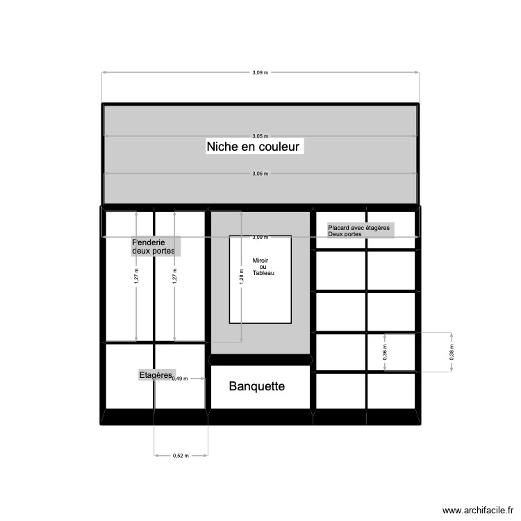 &eacute;tag&egrave;re. Plan de 0 pièce et 0 m2