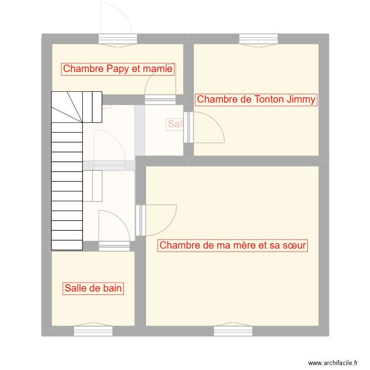Maison Tours. Plan de 8 pièces et 72 m2