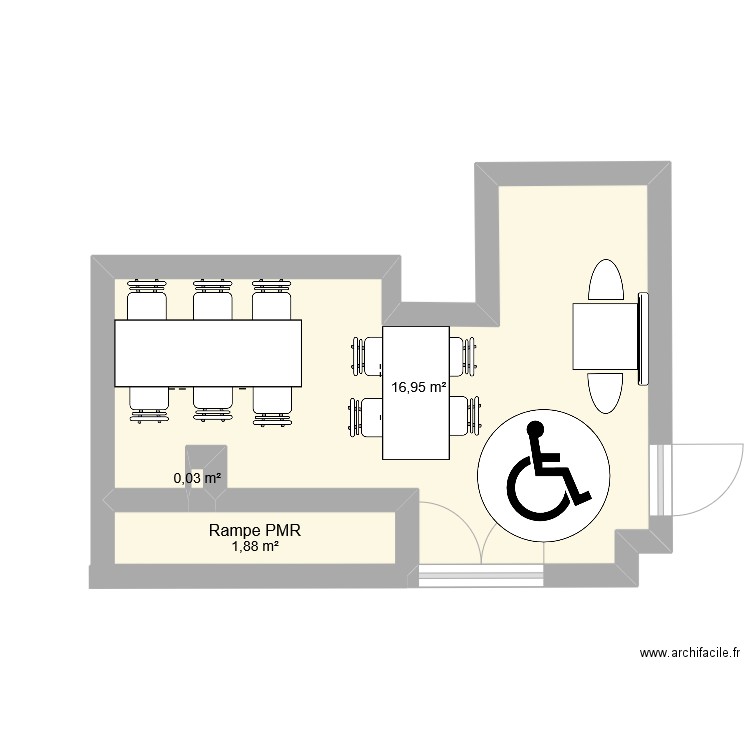 Lowcal 2. Plan de 3 pièces et 19 m2