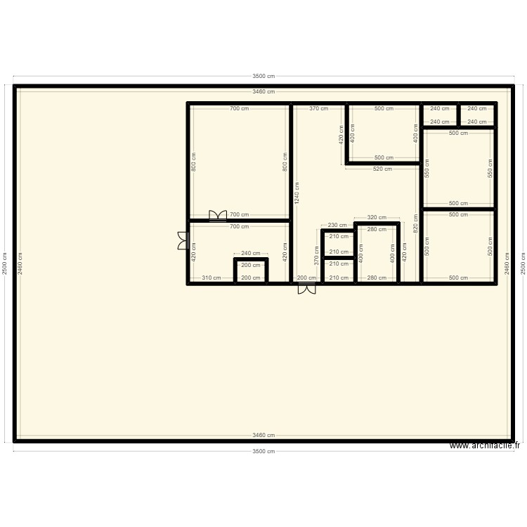 Plan de terrain Client 46 45 46 26. Plan de 13 pièces et 1100 m2