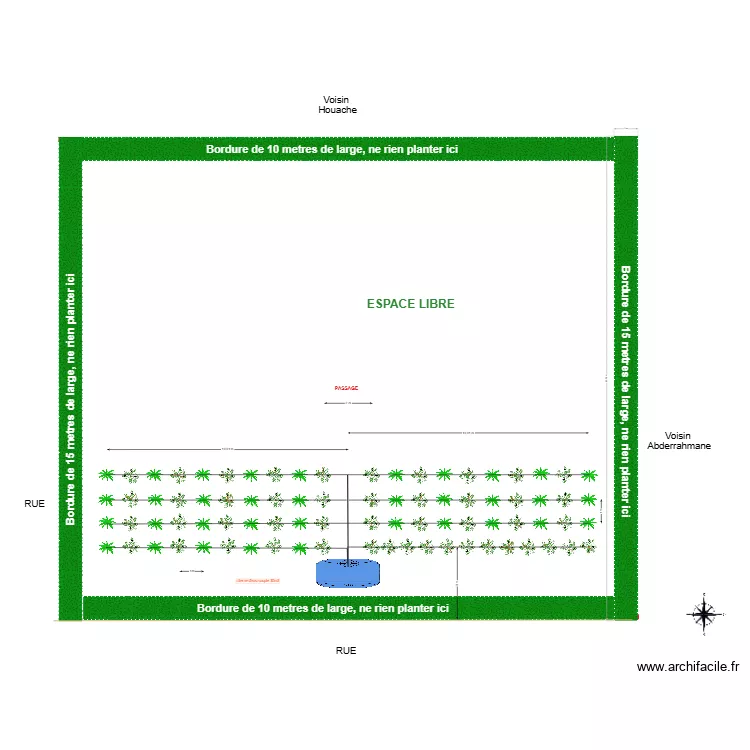 Tilmine - Terrain Said Bouhatri. Plan de 