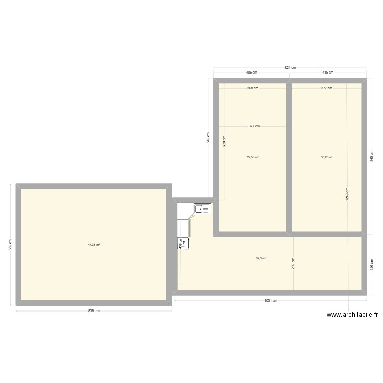 2025 MICHEL. Plan de 4 pièces et 139 m2