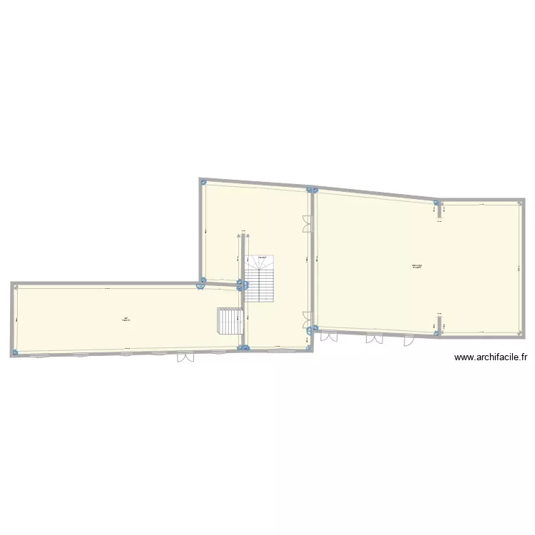 salle belon. Plan de 3  et 443 m²