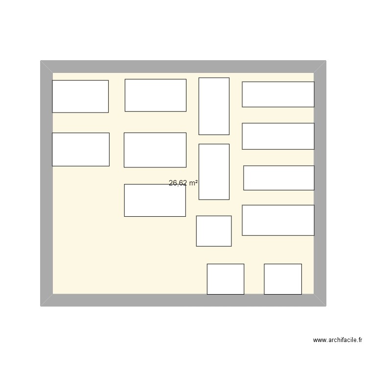 Cuisine JR. Plan de 1 pièce et 27 m2